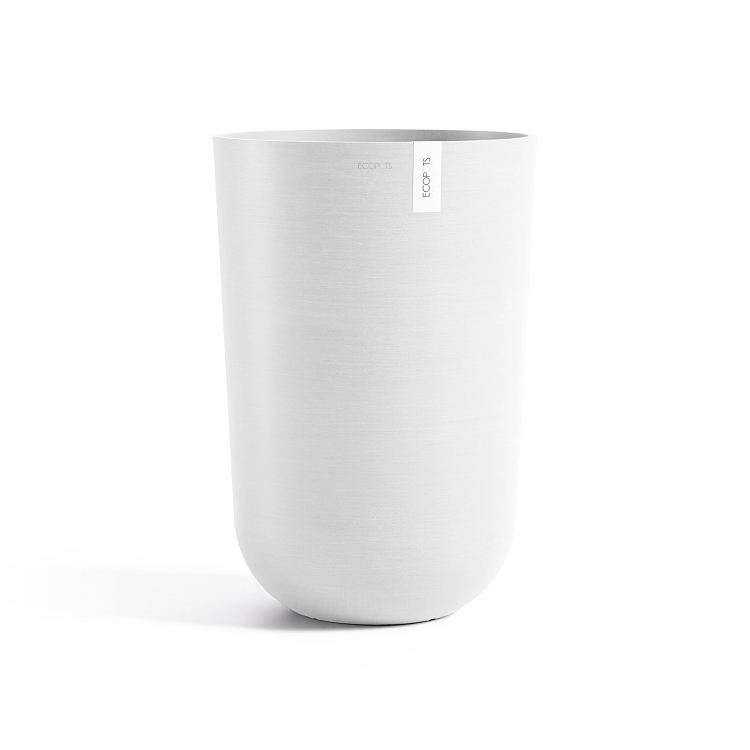 Πλαστική Γλάστρα Ecopots Oslo High 52 White Grey