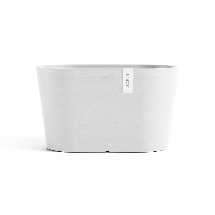 Πλαστική Γλάστρα Ecopots Tokyo White Grey